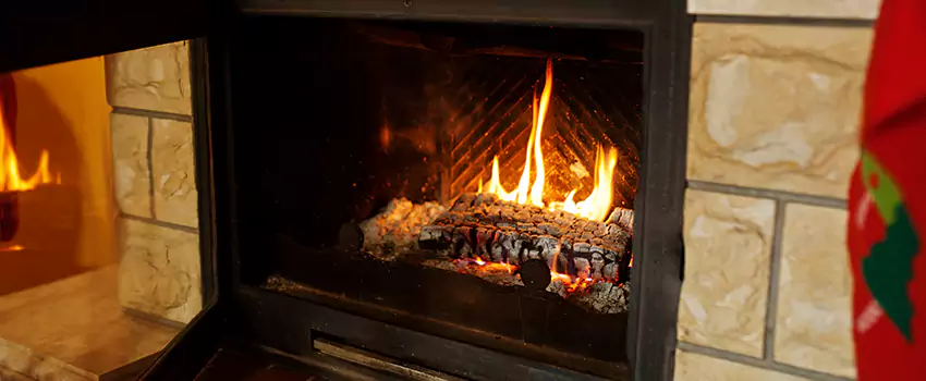 Commercial Prefabricated Fireplace Replacement in Candiac, Quebec
