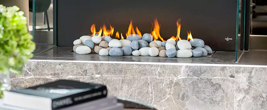 Double-Height Fireplace Design Refurbishment in De Champlain, Quebec